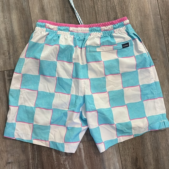 Chubbies "The Pawns" Swim Trunks Blue White Checkerboard size small - Picture 5 of 8